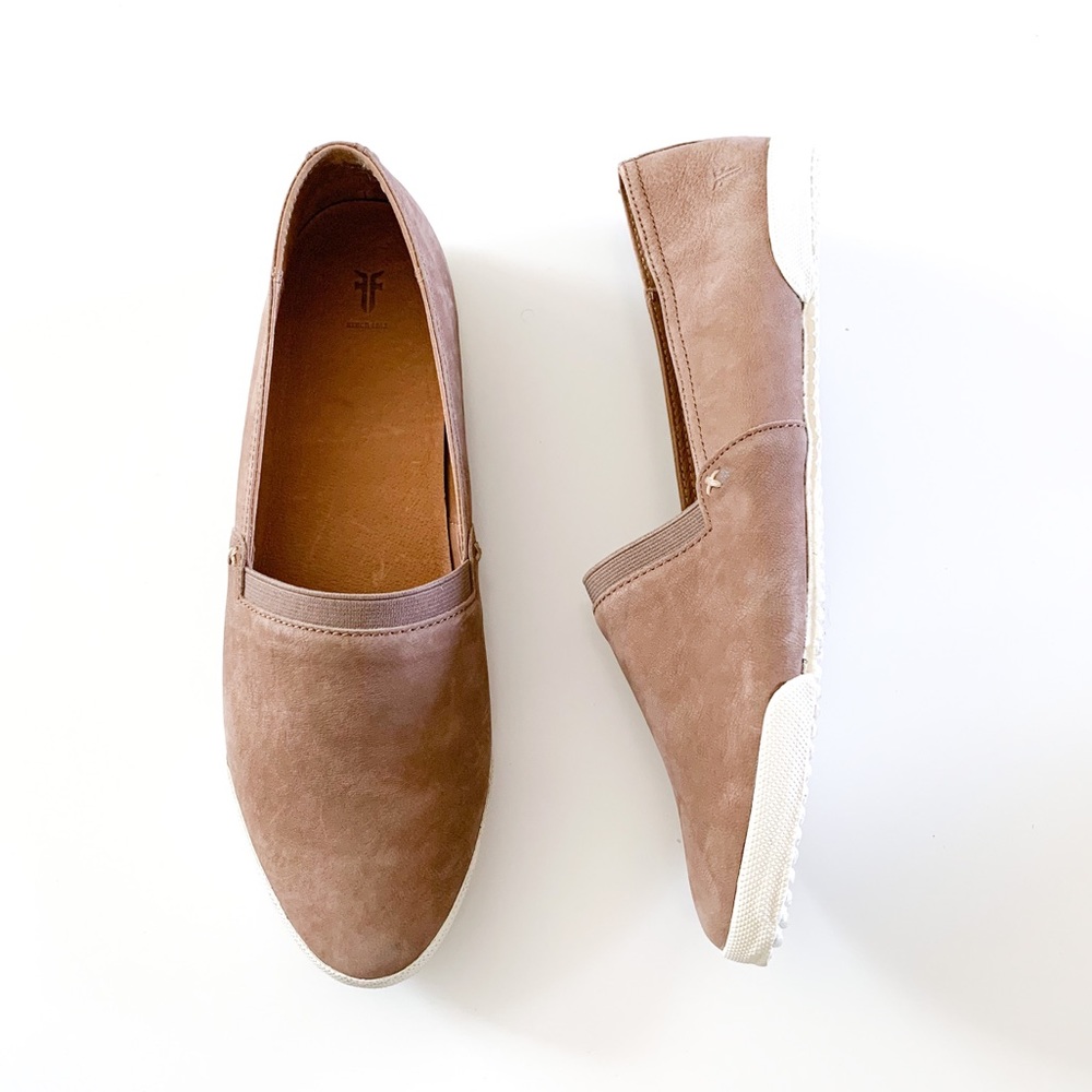 NEW Frye Melanie Leather Slip-on Shoes Brown | 10